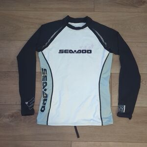 3/$25 Sea Doo Rash Guard Long Sleeve Black White & Pink